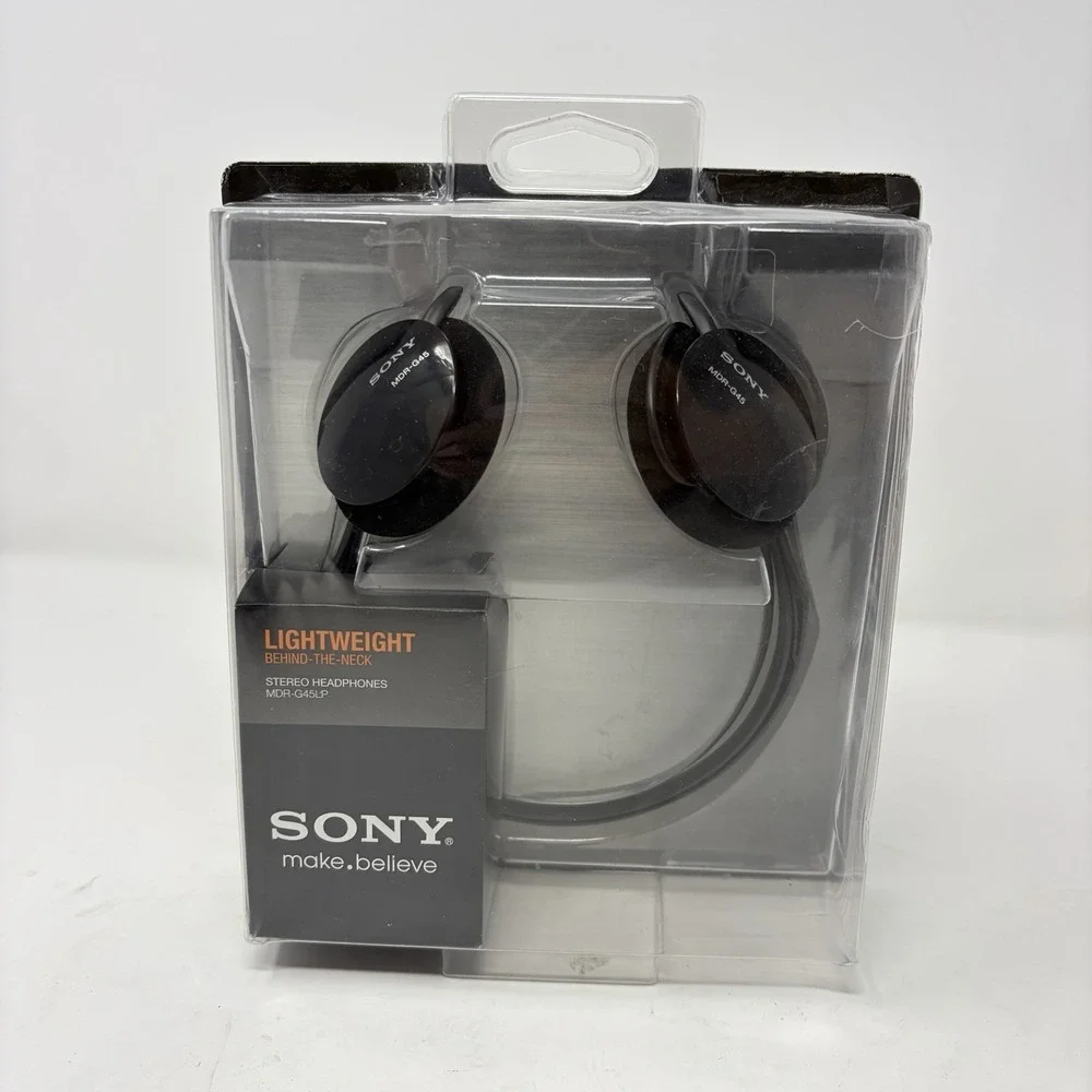 Sony MDR-G45LP Lightweight Behind the Neck Headphones Corded Black Sealed 2009